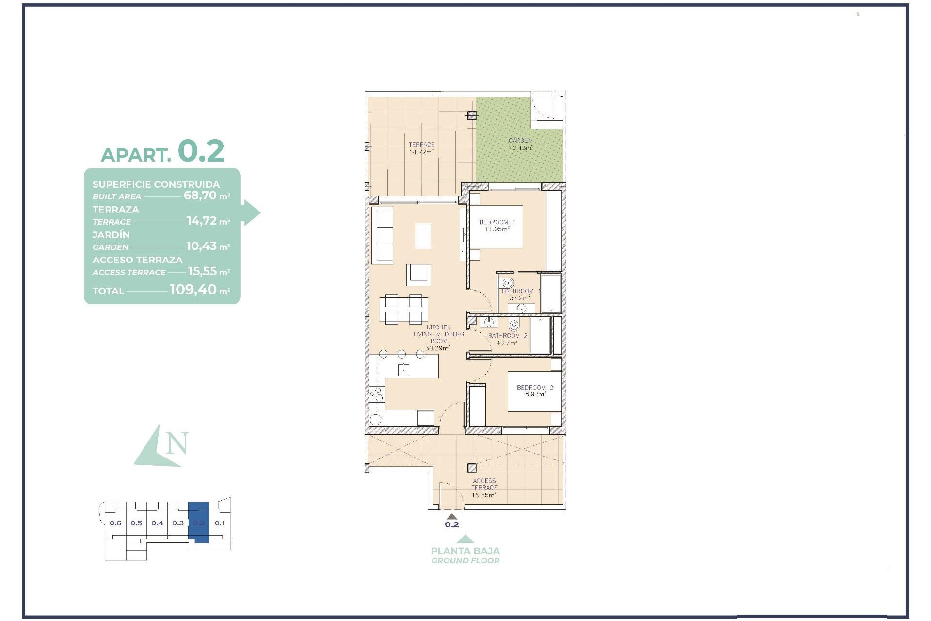 New Build - Apartment / flat - Los Alcázares - Serena Golf