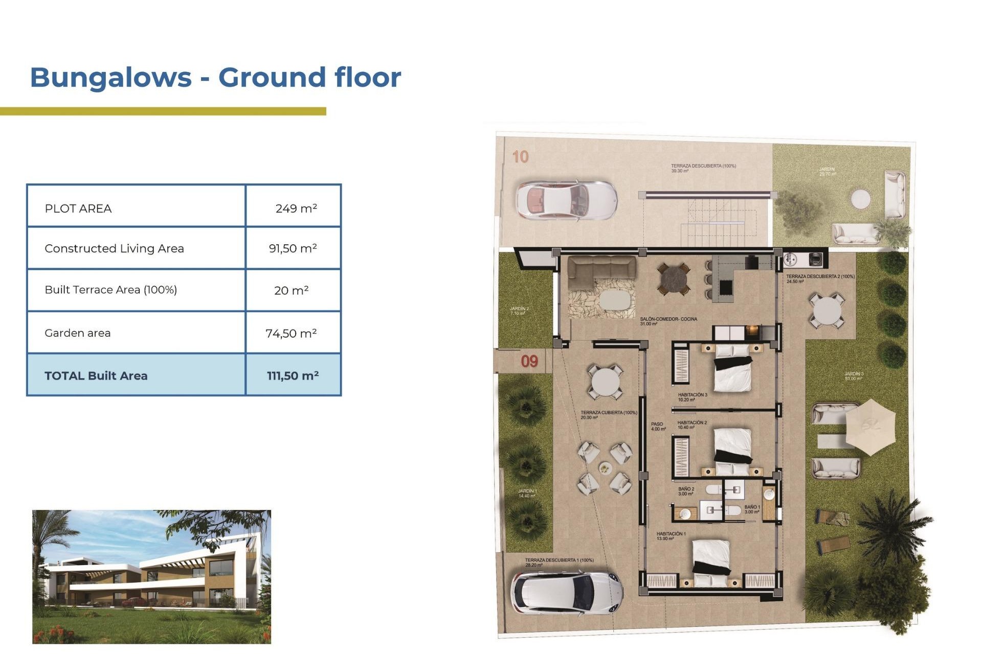 Nieuwbouw Woningen - Bungalow - Orihuela Costa - La Ciñuelica