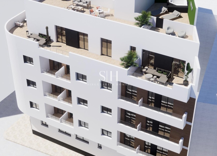 Nowy budynek - Mieszkanie w bloku - Torrevieja - pueblo