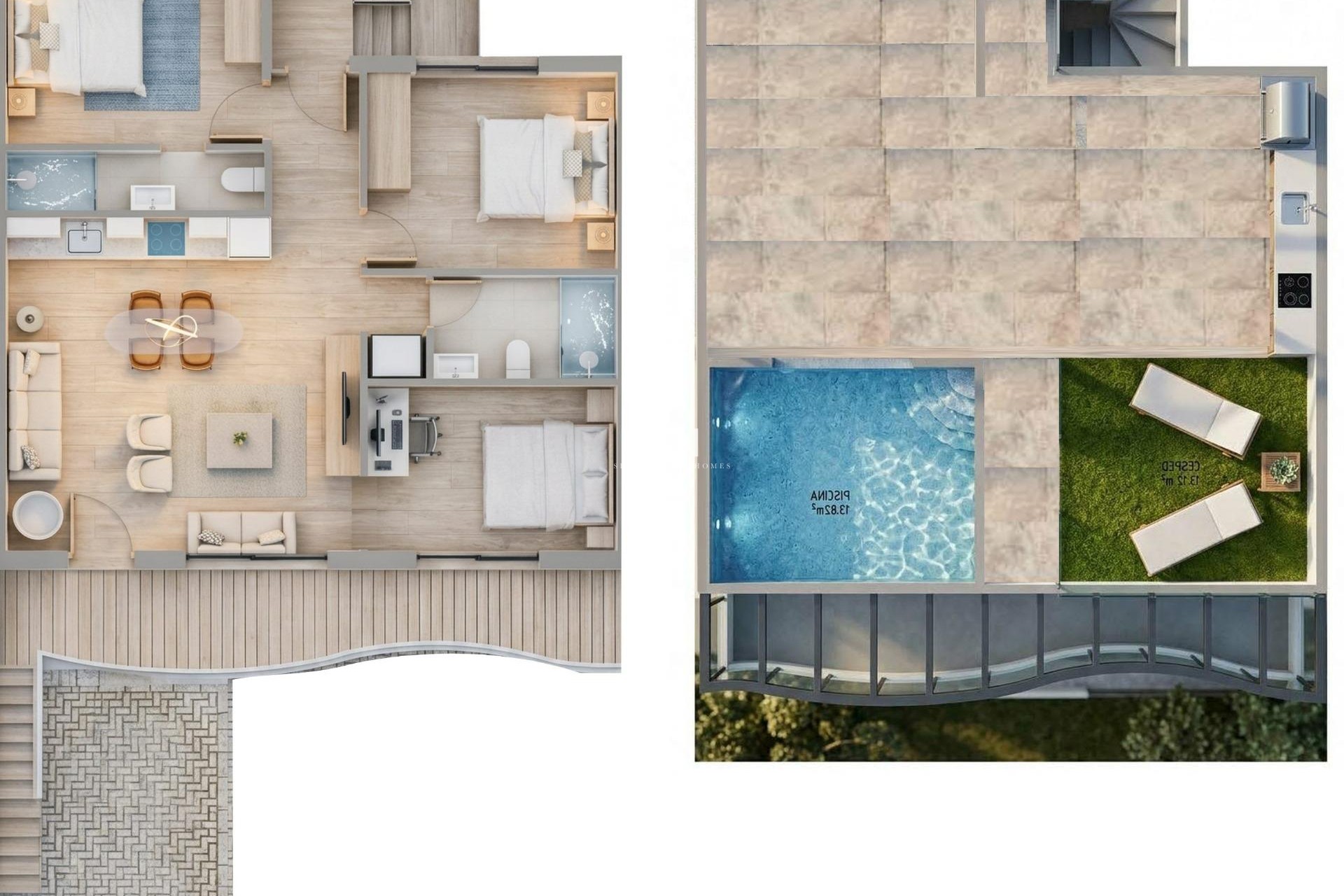 Nybyggnation - Bungalow - Pilar de la Horadada - parques de Andromeda