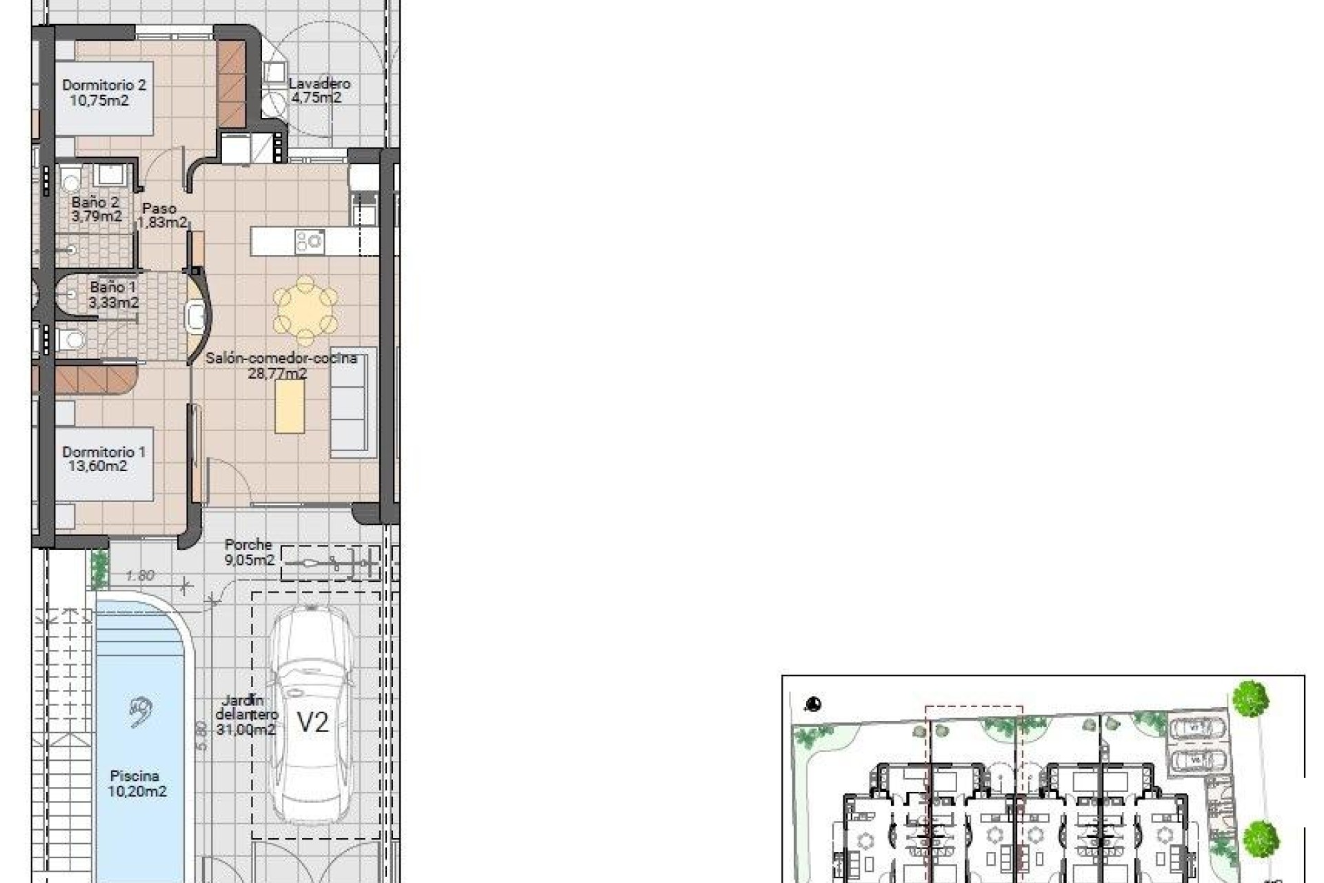 Nybyggnation - Bungalow - Pilar de la Horadada - pueblo