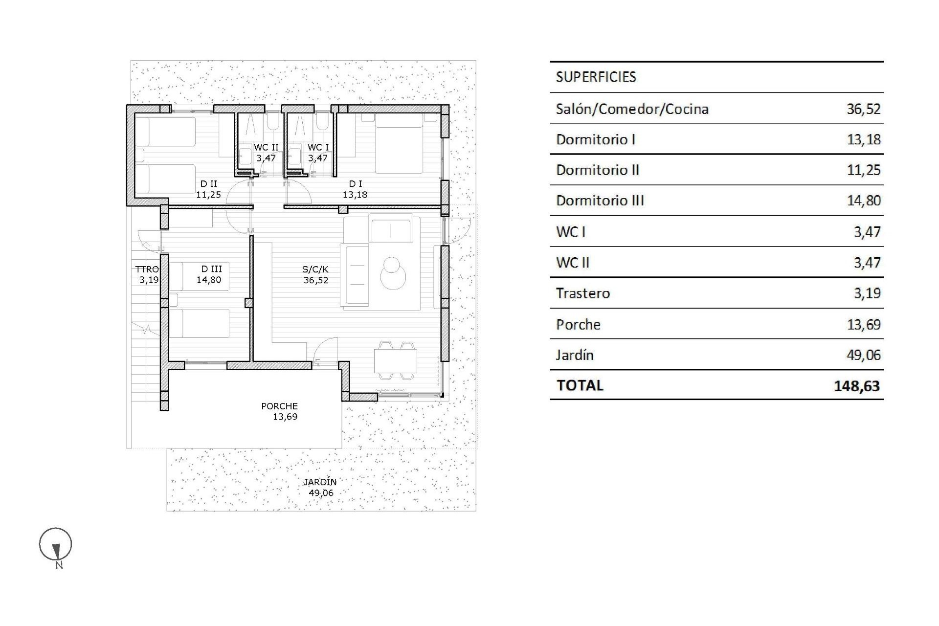 Nybyggnation - Bungalow - San Miguel de Salinas - Pueblo