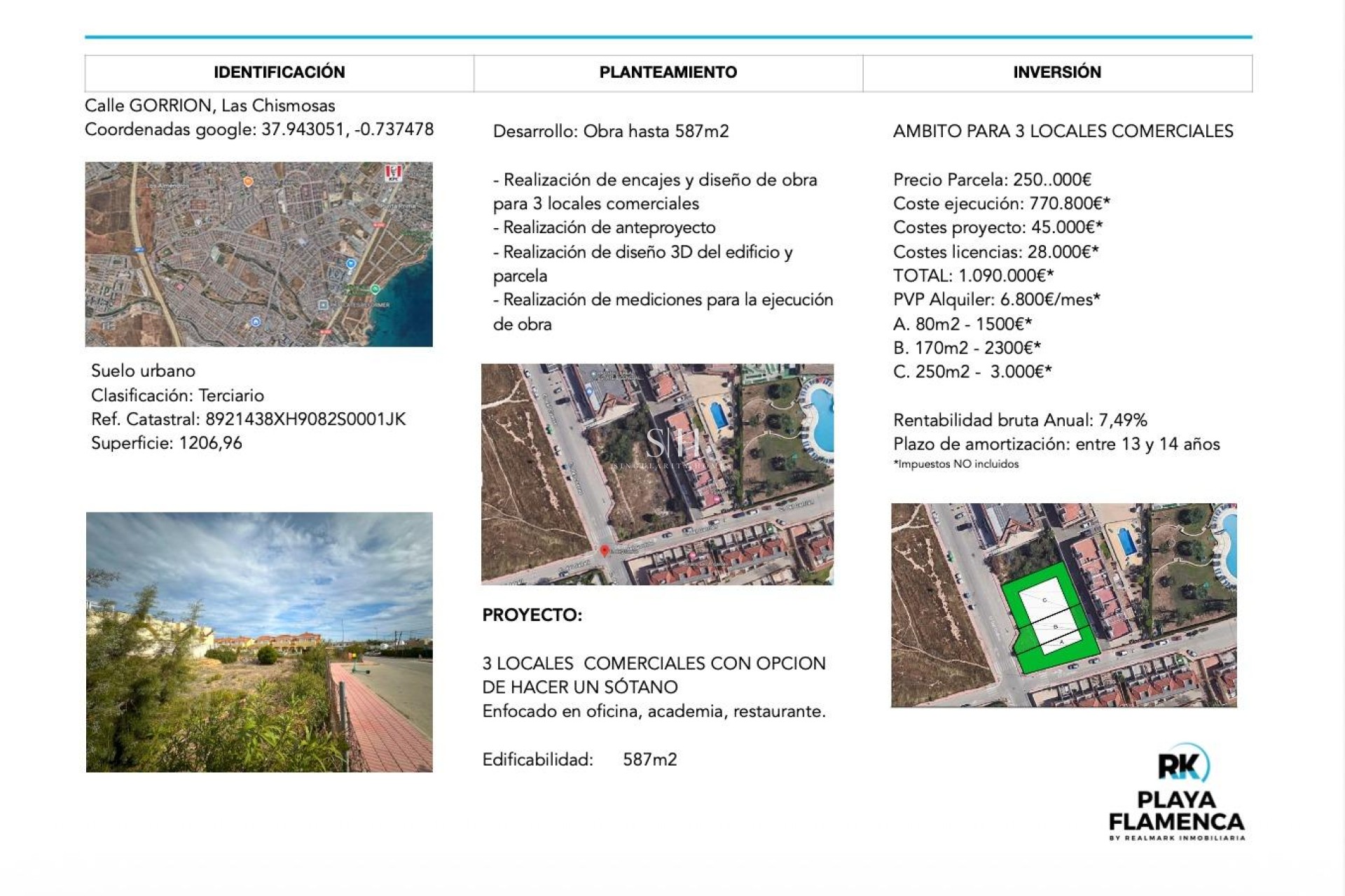 Resale - Plot - Orihuela Costa - La Florida