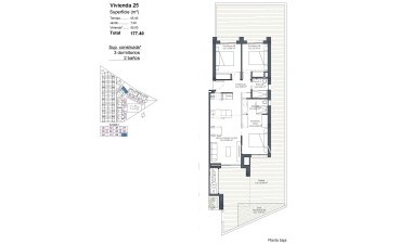 New Build - Apartment / flat - Los Alcázares - Serena Golf