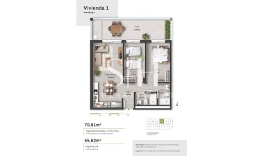 Nybyggnation - Lägenhet / lägenhet - Mojacar - Descargador